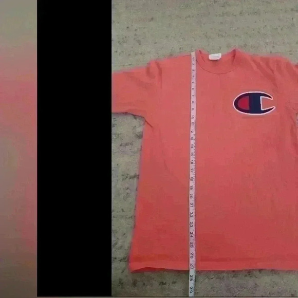 Champion Mens Salmon Vintage Look Tee M - Picture 8 of 9